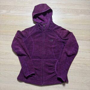 Women's The North Face TKA Glacier Fleece Hoodie XS Purple Heather Full-Zip